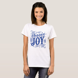 Choose Joy – Elegant Floral T-Shirt