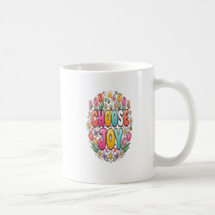 Choose Joy Floral Motivational Quote Positive Se Coffee Mug