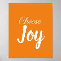 Choose Joy Girly Pastel Orange and White Modern