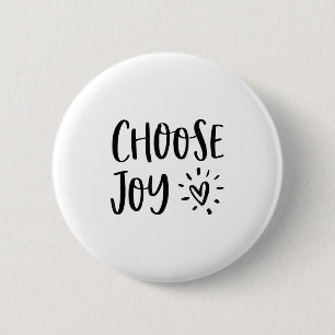 Choose Joy Hapness Heart Insrational Motivational 6 Cm Round Badge