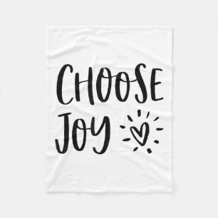 Choose Joy Hapness Heart Insrational Motivational  Fleece Blanket
