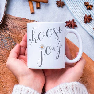 ‘Choose Joy’ Inspirational Quote Minimalist Coffee Mug
