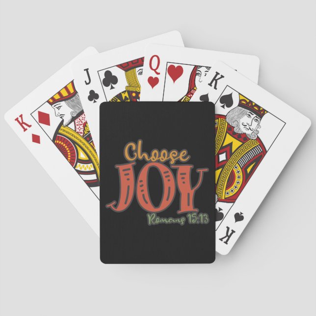 Choose Joy Love And Happiness Design Playing Cards (Back)