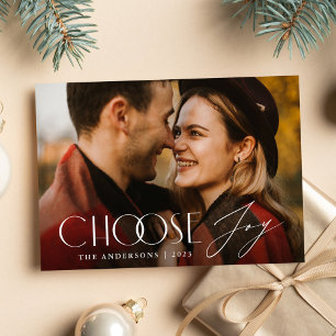 Choose Joy Modern Holiday Photo Card