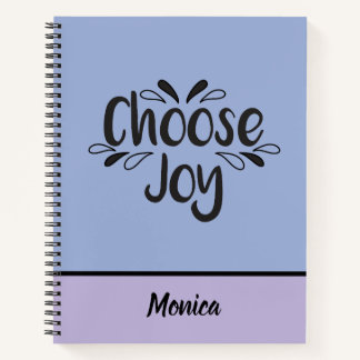 Choose Joy Quote Spiral Notebook