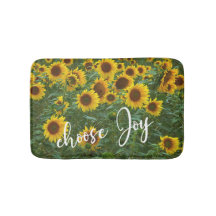 Choose Joy Quote Sunflower Field Matching