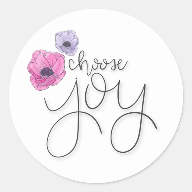 Choose Joy Round Sticker (Front)