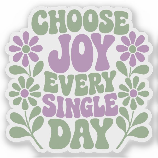 Choose Joy Sage Lavender Sticker (Front)