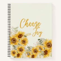 "Choose Joy" Sunflower Journal/Notebook