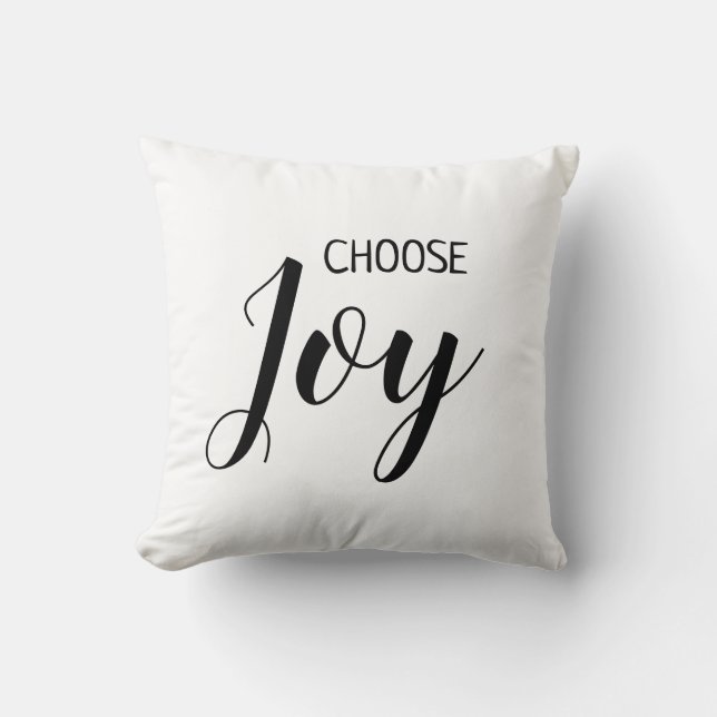 Choose Joy Throw Pillow (Front)