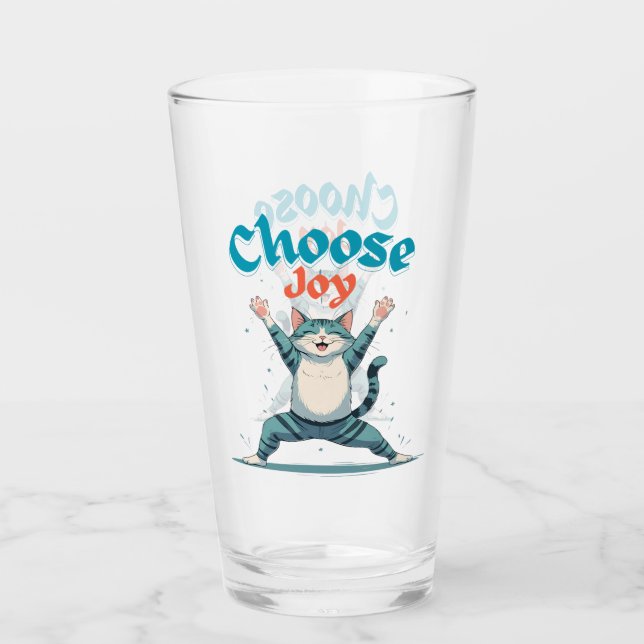 Choose Joy-Tiger Drinking Glass (Front)