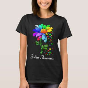 Choose Kind Autism Awareness Month Women Sunflower T-Shirt