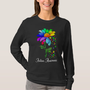 Choose Kind Autism Awareness Month Women Sunflower T-Shirt