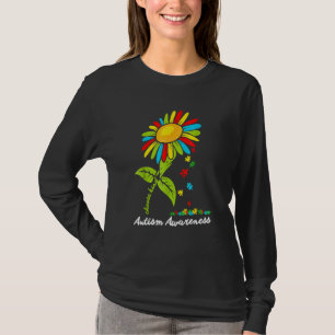 Choose Kind Autism Awareness Month Women Sunflower T-Shirt