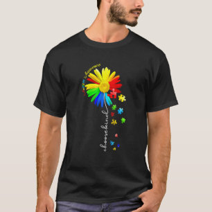 Choose Kind Autism Awareness Month Women Sunflower T-Shirt