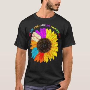 Choose Kind Autism Awareness Month Women Sunflower T-Shirt