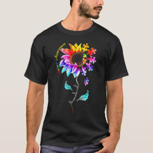 Choose Kind Autism Awareness Month Women Sunflower T-Shirt