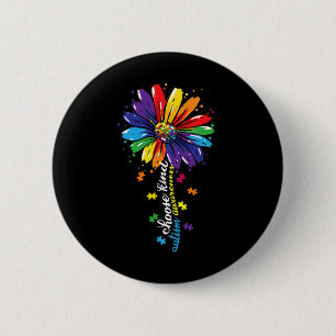 Choose Kind Autism Awareness Sunflower Mum Women K 6 Cm Round Badge