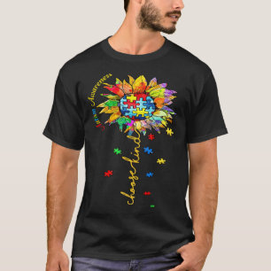 Choose Kind Autism Awareness Sunflower Mum Women K T-Shirt