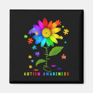 Choose Kind Autism Awareness Sunflower Puzzle For Magnet