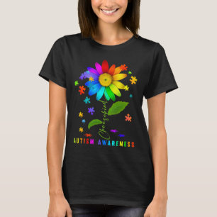 Choose Kind Autism Awareness Sunflower Puzzle For T-Shirt