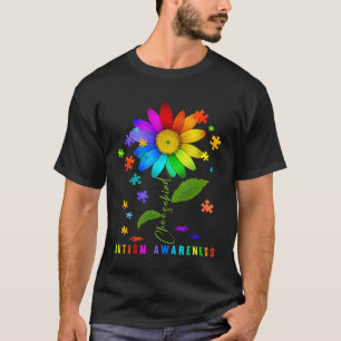 Choose Kind Autism Awareness Sunflower Puzzle For T-Shirt