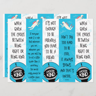 Choose Kind DIY Bookmarks Invitation