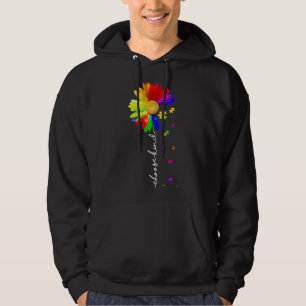 Choose Kind Elephant Sunflower Puzzle Autism Aware Hoodie
