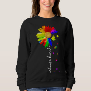 Choose Kind Elephant Sunflower Puzzle Autism Aware Sweatshirt