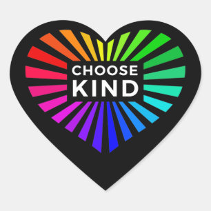 Choose kind heart sticker
