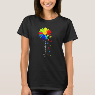 Choose Kind Puzzle Lgbt Sunflower T-Shirt