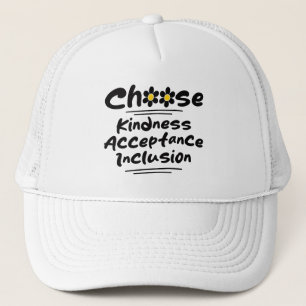 Choose Kindness Acceptance Inclusion Awareness Trucker Hat