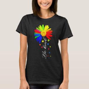 Choose Kindness Be Kind Autism Awareness Sunflowe T-Shirt