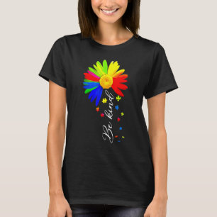 Choose Kindness Be Kind Autism Awareness Sunflowe T-Shirt