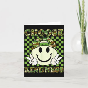 Choose kindness camo be kind inspirational kids bo card
