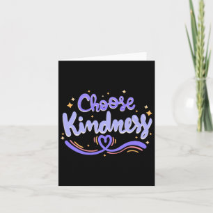 Choose Kindness Cute Be Kind Inspirational Autism Card