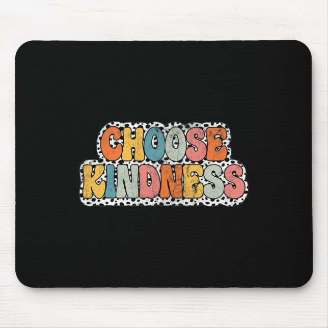 Choose Kindness Groovy Be Kind Teacher Back To Sch Mouse Pad (Front)