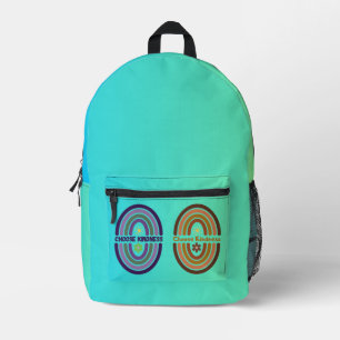 Choose kindness. Make the World kinder Printed Backpack