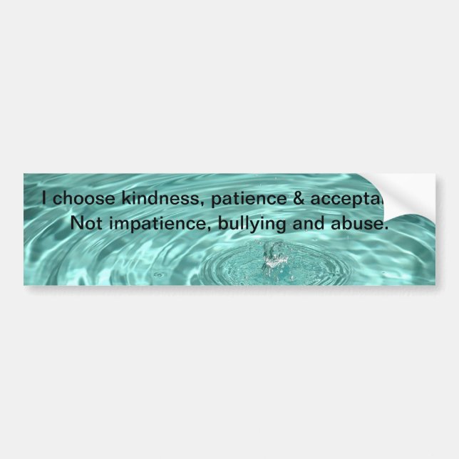 Choose kindness patience acceptance Bumper Sticker (Front)
