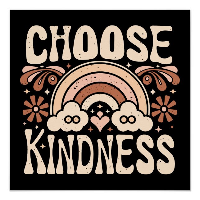 Choose kindness rainbow poster (Front)