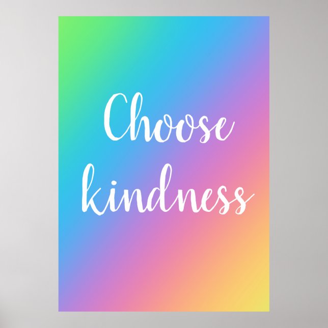 Choose Kindness Rainbow Poster (Front)