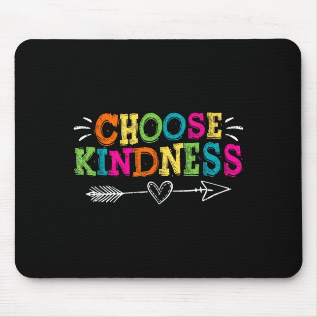 Choose Kindness Retro Groovy - Be Kind Mouse Pad (Front)