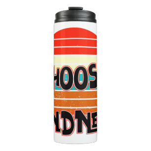 Choose Kindness - Sunset red blue orange yellow Thermal Tumbler