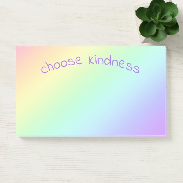 Choose Kindnessl Rainbow Gradient Post-it Notes (Office)