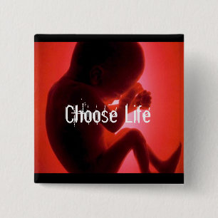 Choose Life - Customised 15 Cm Square Badge