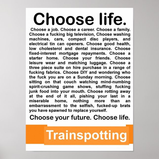 Choose life poster (Front)