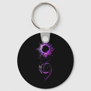 Choose Life Semicolon Suicide Prevention Awareness Key Ring