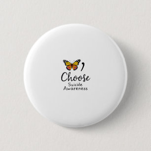 Choose life suicide Awareness Colorful Dragonfly T 6 Cm Round Badge