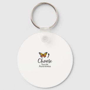Choose life suicide Awareness Colorful Dragonfly T Key Ring