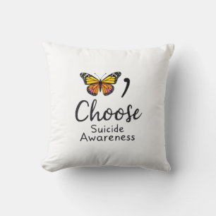 Choose life suicide Awareness Colourful Dragonfly Cushion